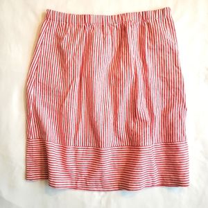 JCrew Skirt Stripe Red White XXL